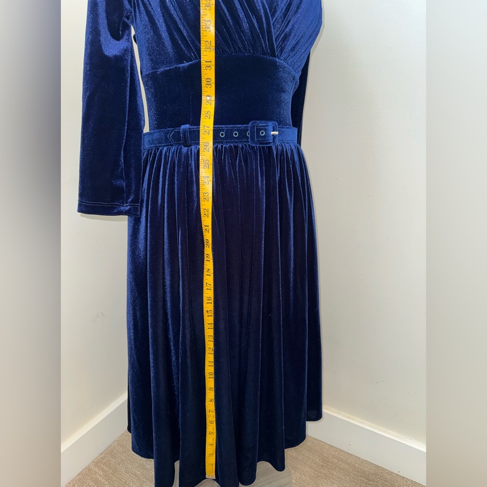VIXEN STARLET SWING DRESS IN NAVY by Micheline Pitt XL - Picture 5 of 8